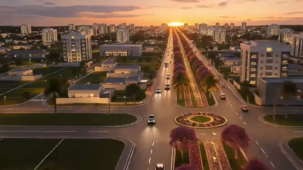 Avenida paisagística com ciclovia (imagem ilustrativa)